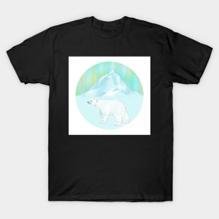 Northern Lights Polar Bear T-Shirt